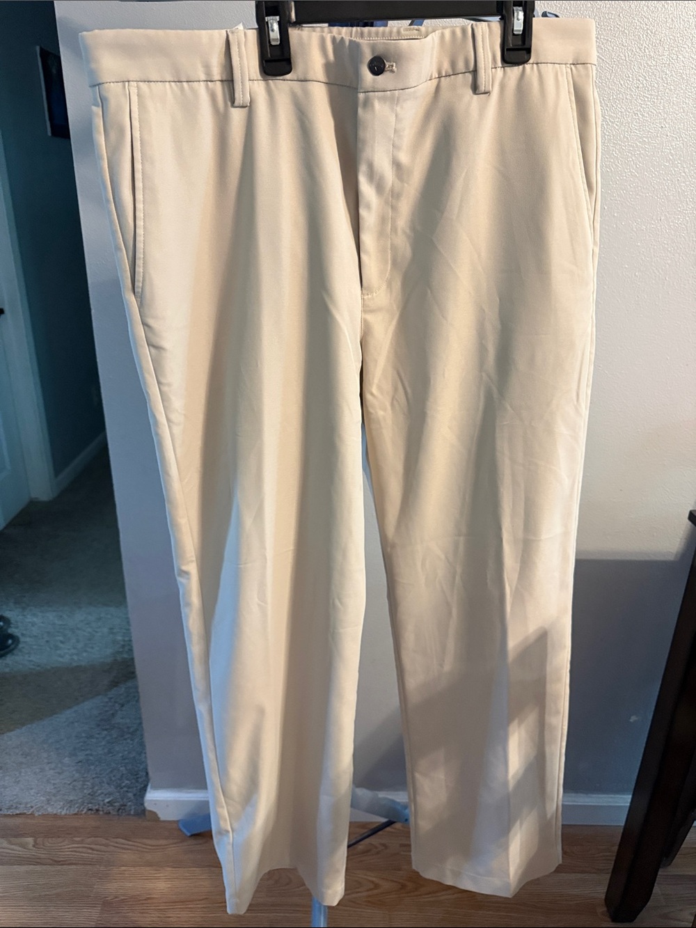 Callaway Men's Light Beige Chinos - Flat Front Straight Fit